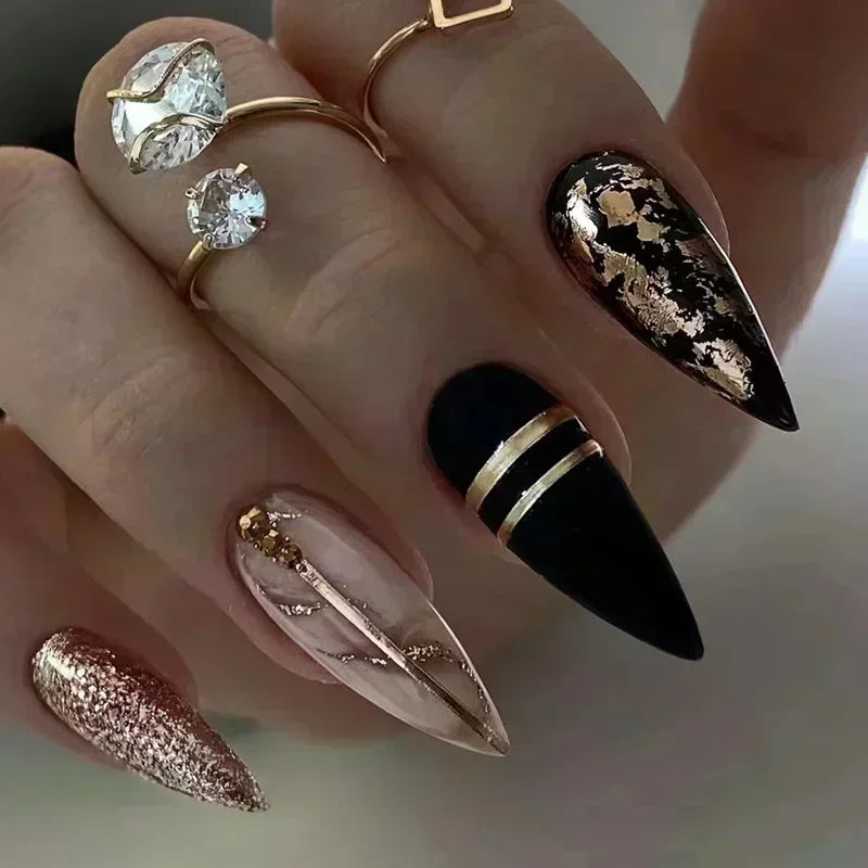 Stiletto Press-On Nails Set