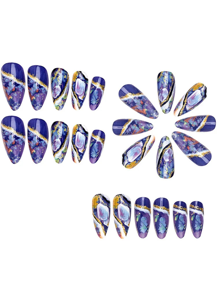 Stunning Amber Press On Nails Set