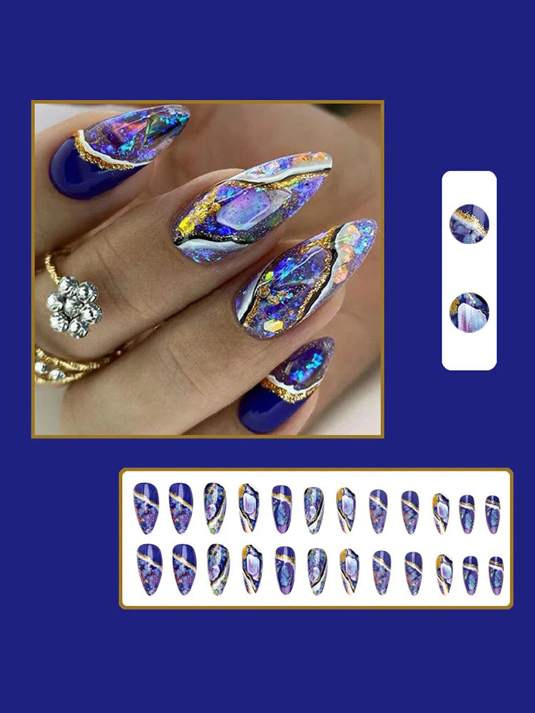 Stunning Amber Press On Nails Set