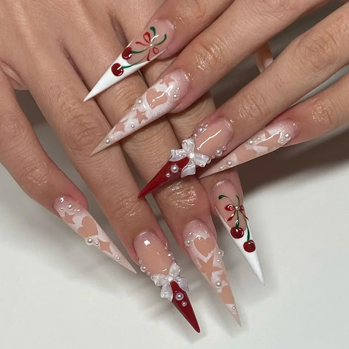 Stylish Almond Ballerina Press-On Nails