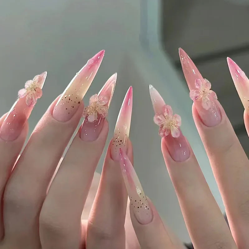 Stylish Almond Ballerina Press-On Nails