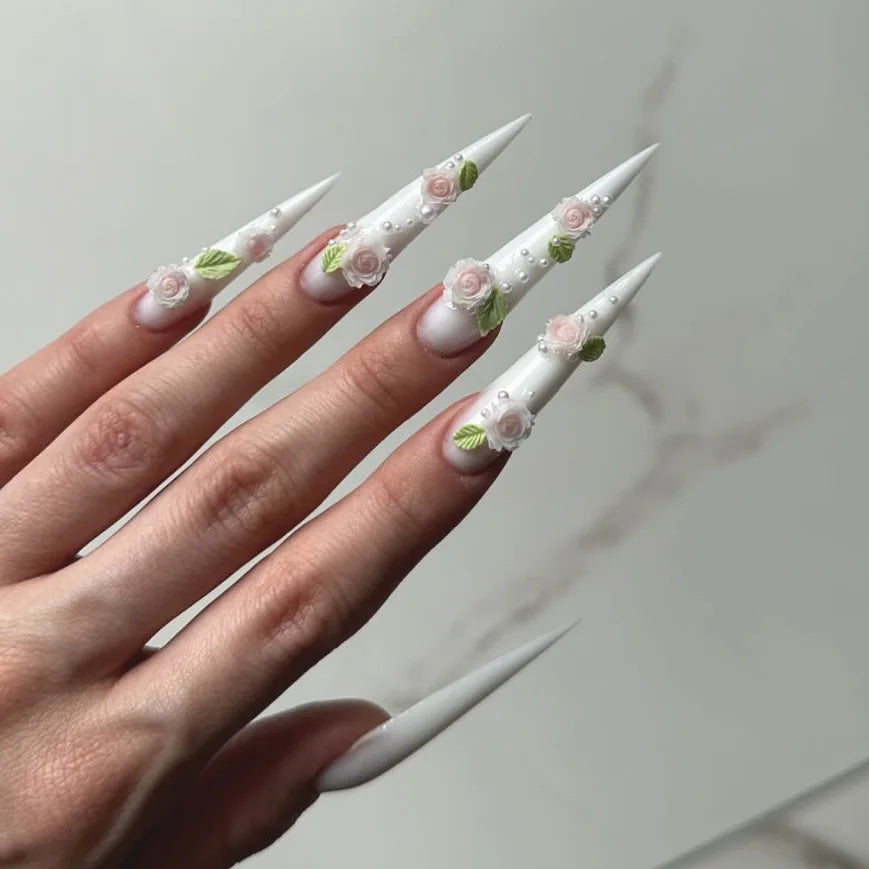 Stylish Almond Ballerina Press-On Nails