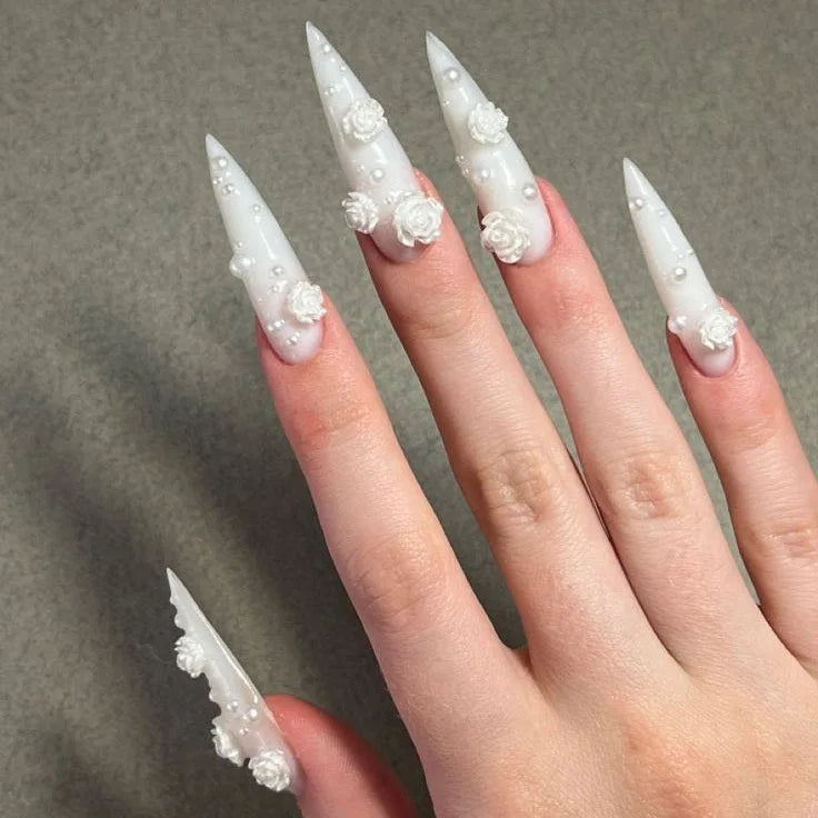 Stylish Almond Ballerina Press-On Nails