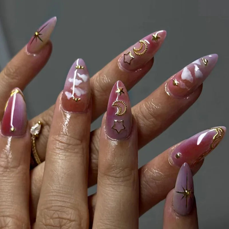 Stylish Almond Ballerina Press-On Nails