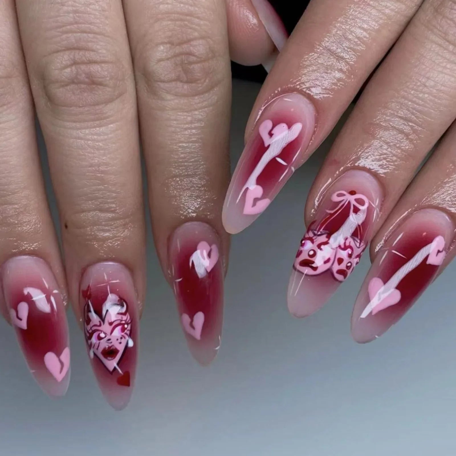 Stylish Almond Ballerina Press-On Nails