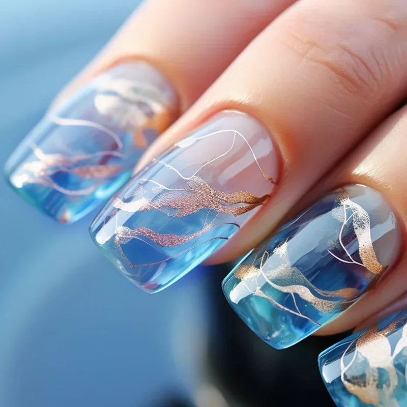 Vibrant Floral Fantasy Press-On Nails