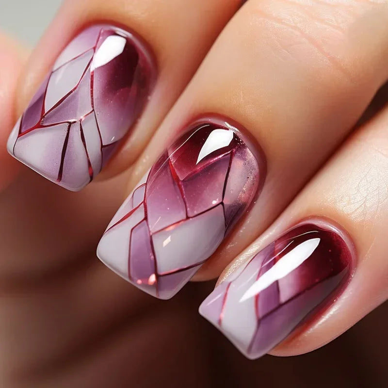 Vibrant Floral Fantasy Press-On Nails