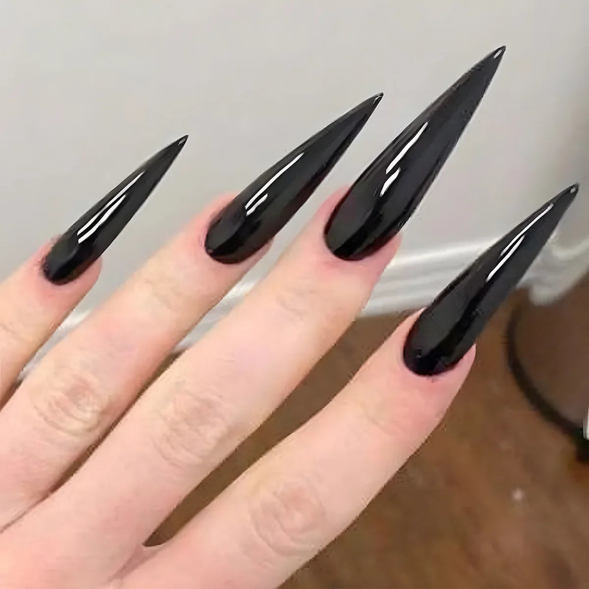 Y2K Silver Flame Press-On Nails