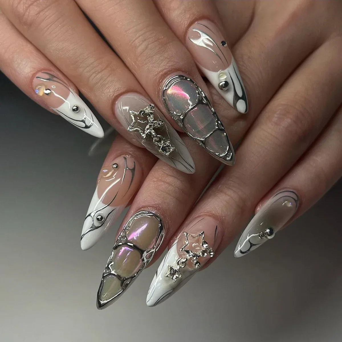 Y2K Star Press on Nails